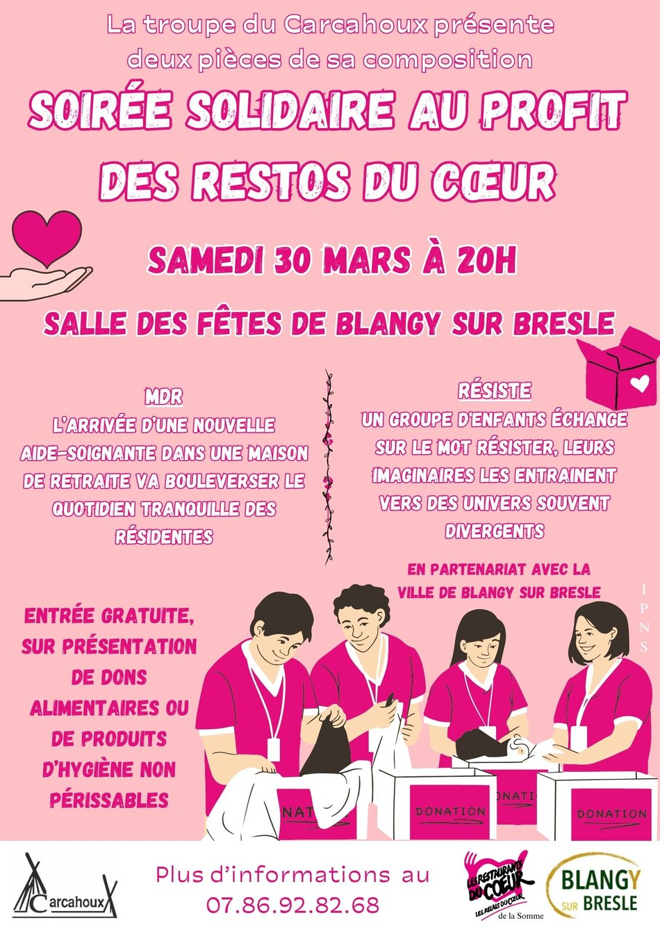 Soirée solidaire au profit des Restos du Coeur