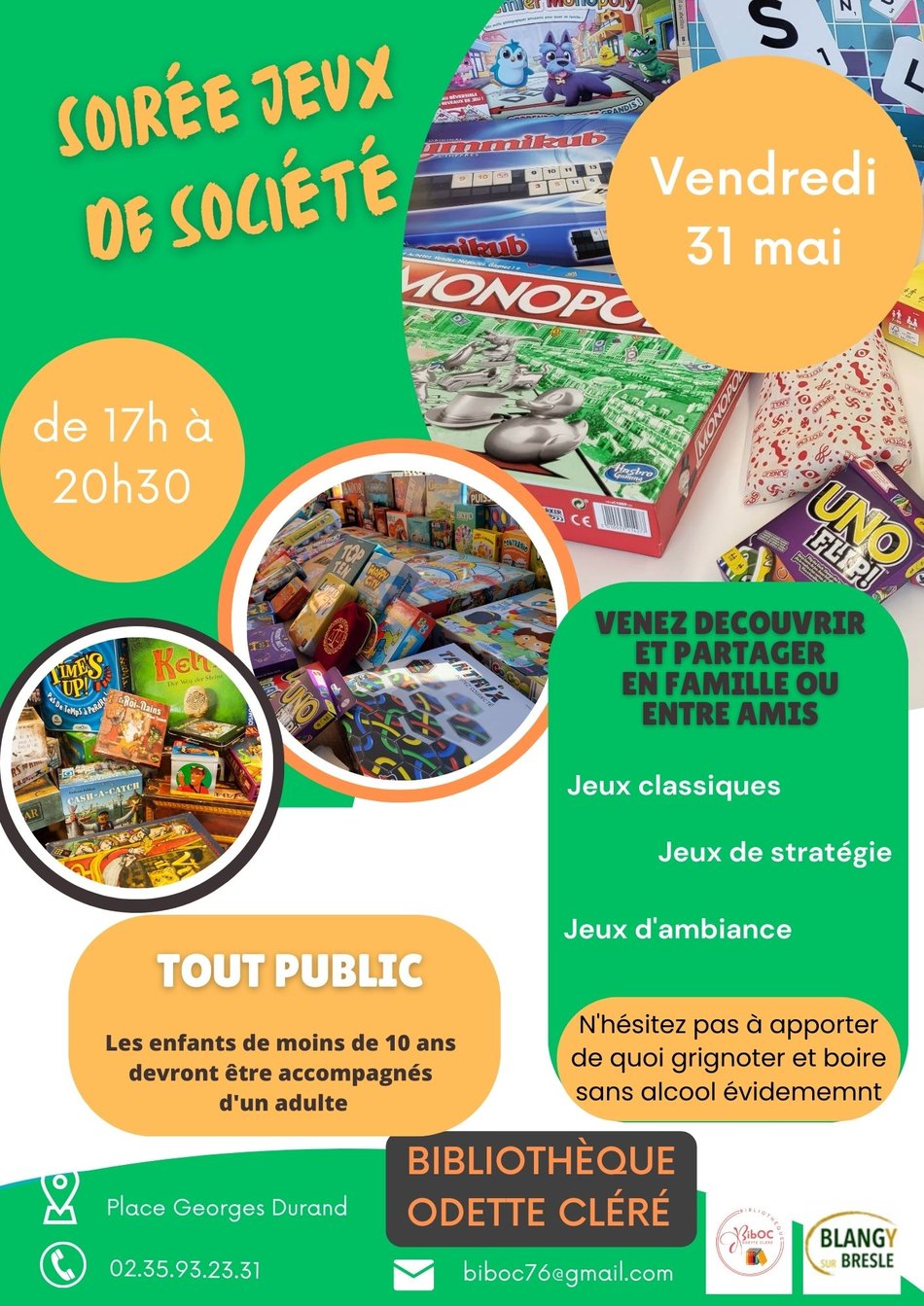 Soirée jeux de société