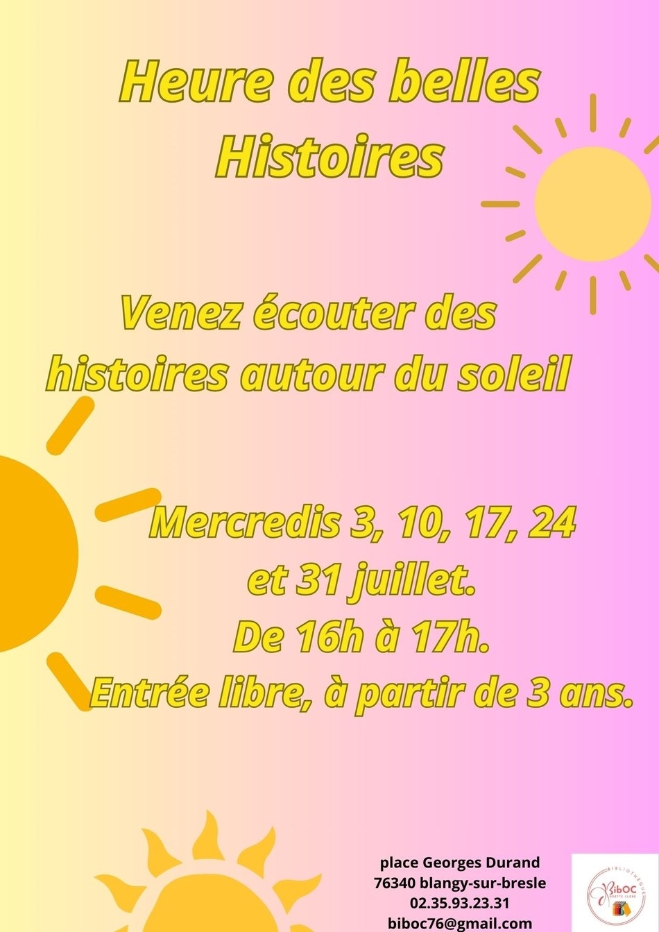 Heure des belles histoires