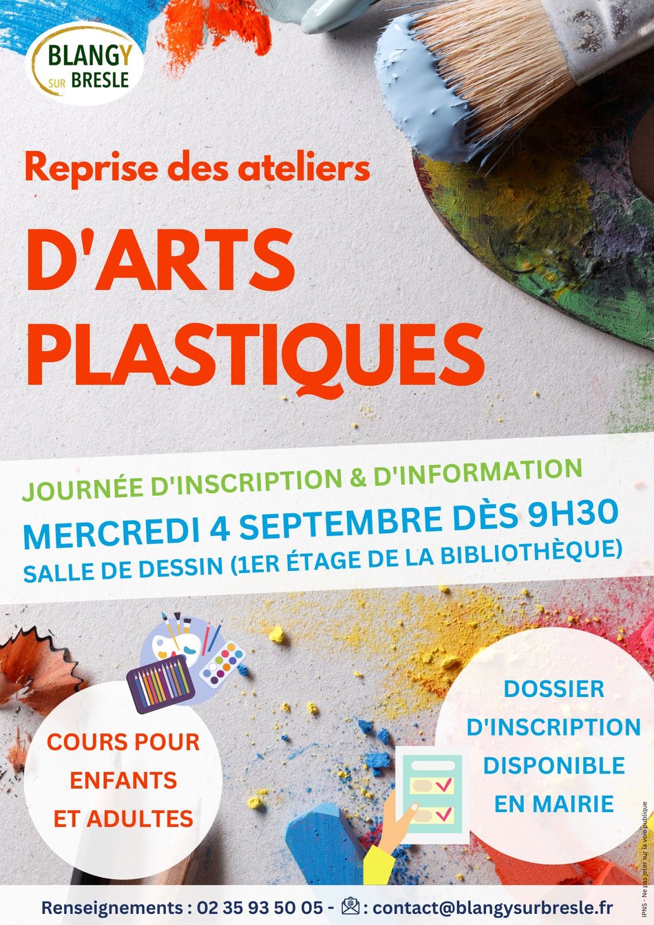 Reprise des ateliers d'arts plastiques