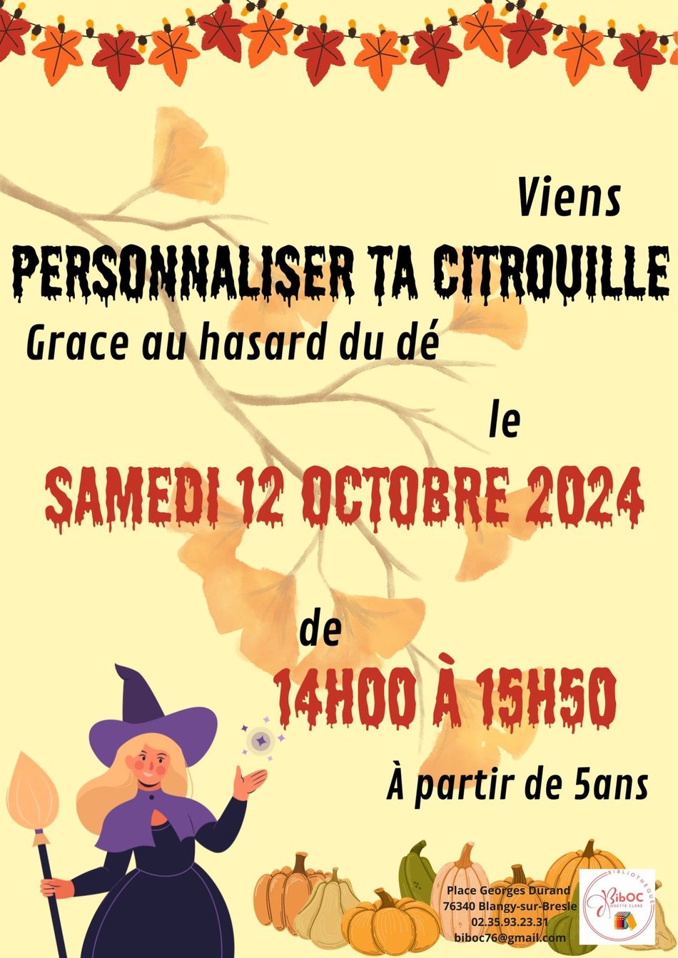 Personnalise ta citrouille