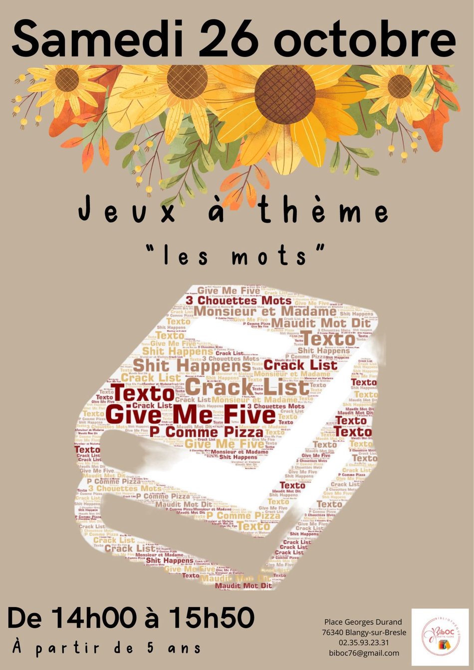 Jeux à thème : les mots