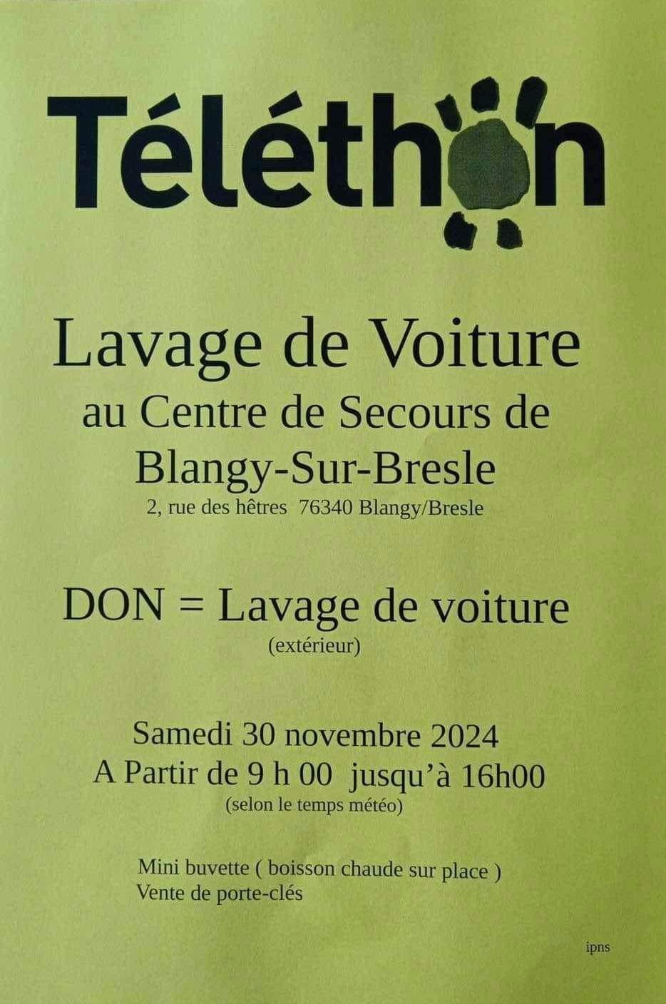 Téléthon - Lavage de voitures