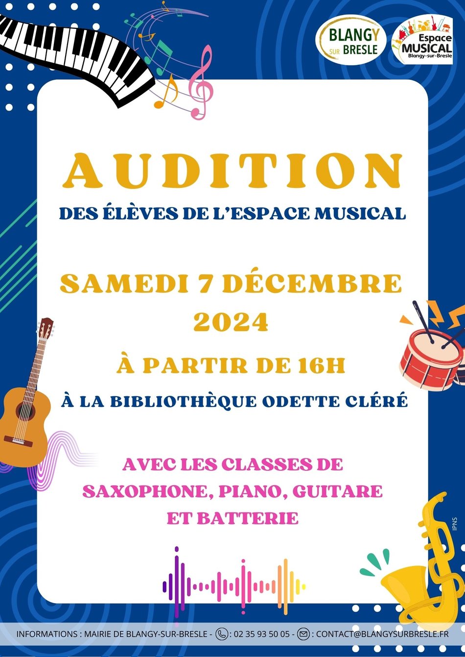 Audition des élèves de l'Espace musical