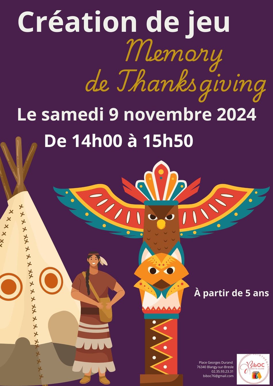 Création de jeux : memory de Thanksgiving