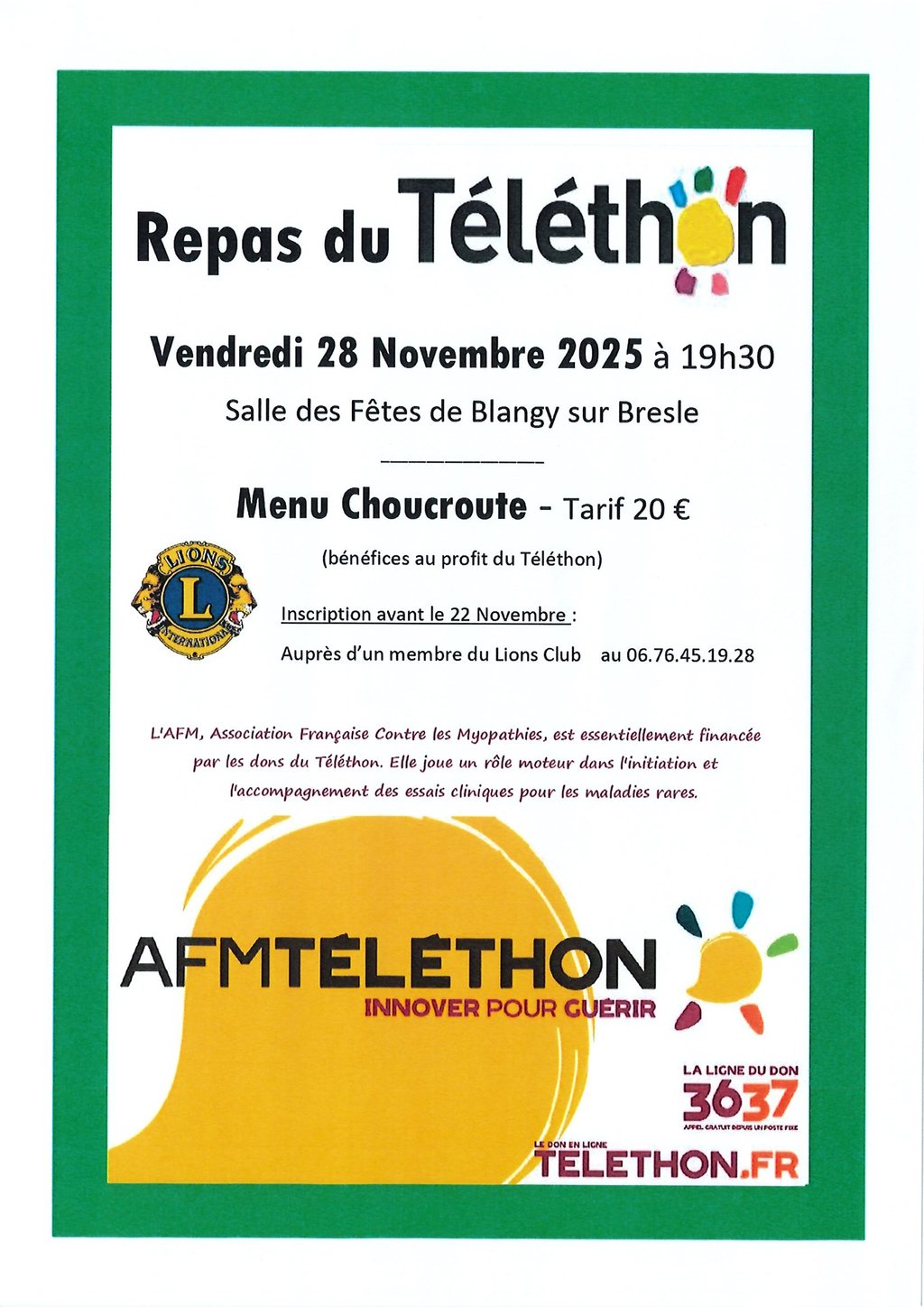 Repas du Téléthon