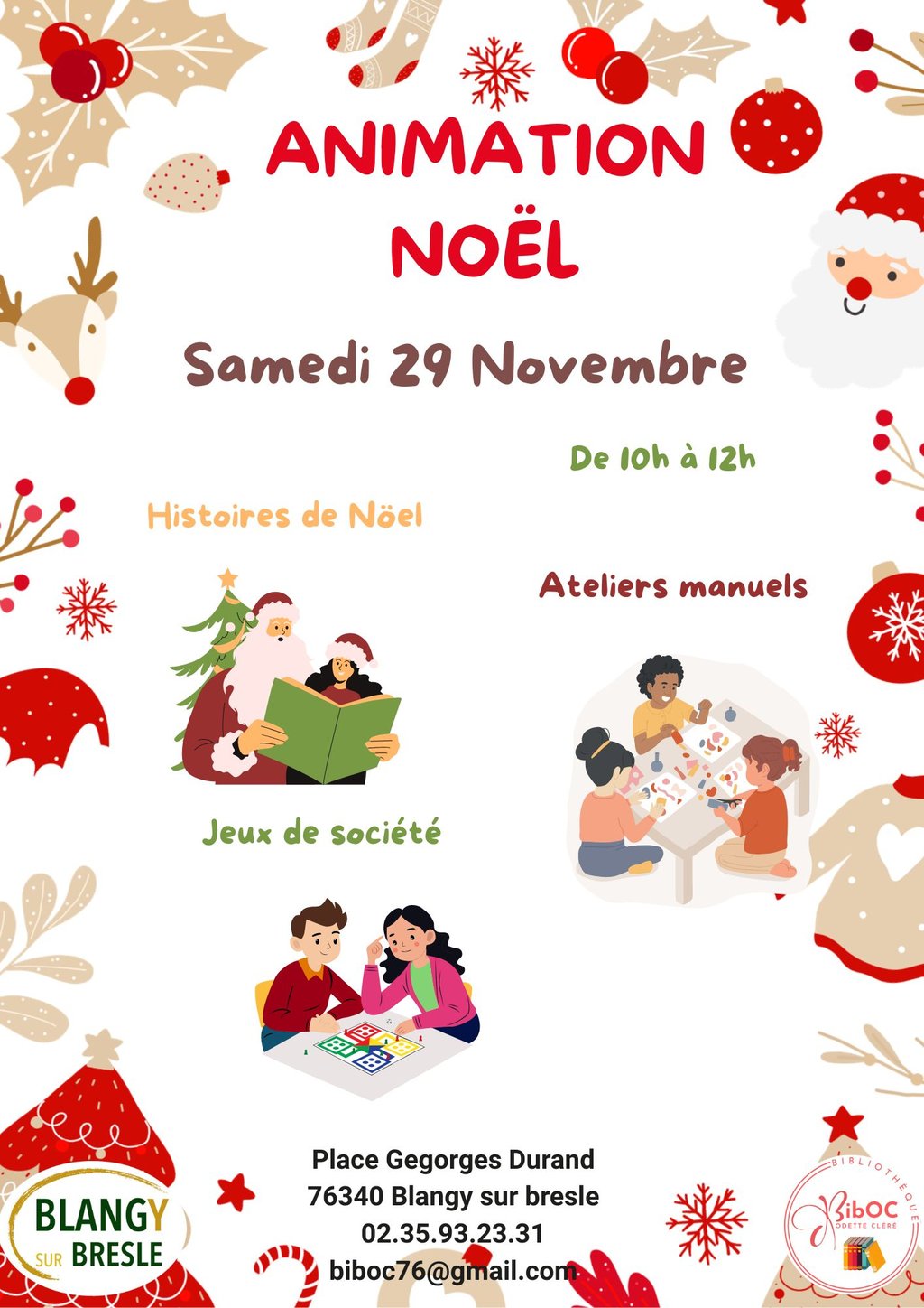 Animations de Noël avec la BibOC