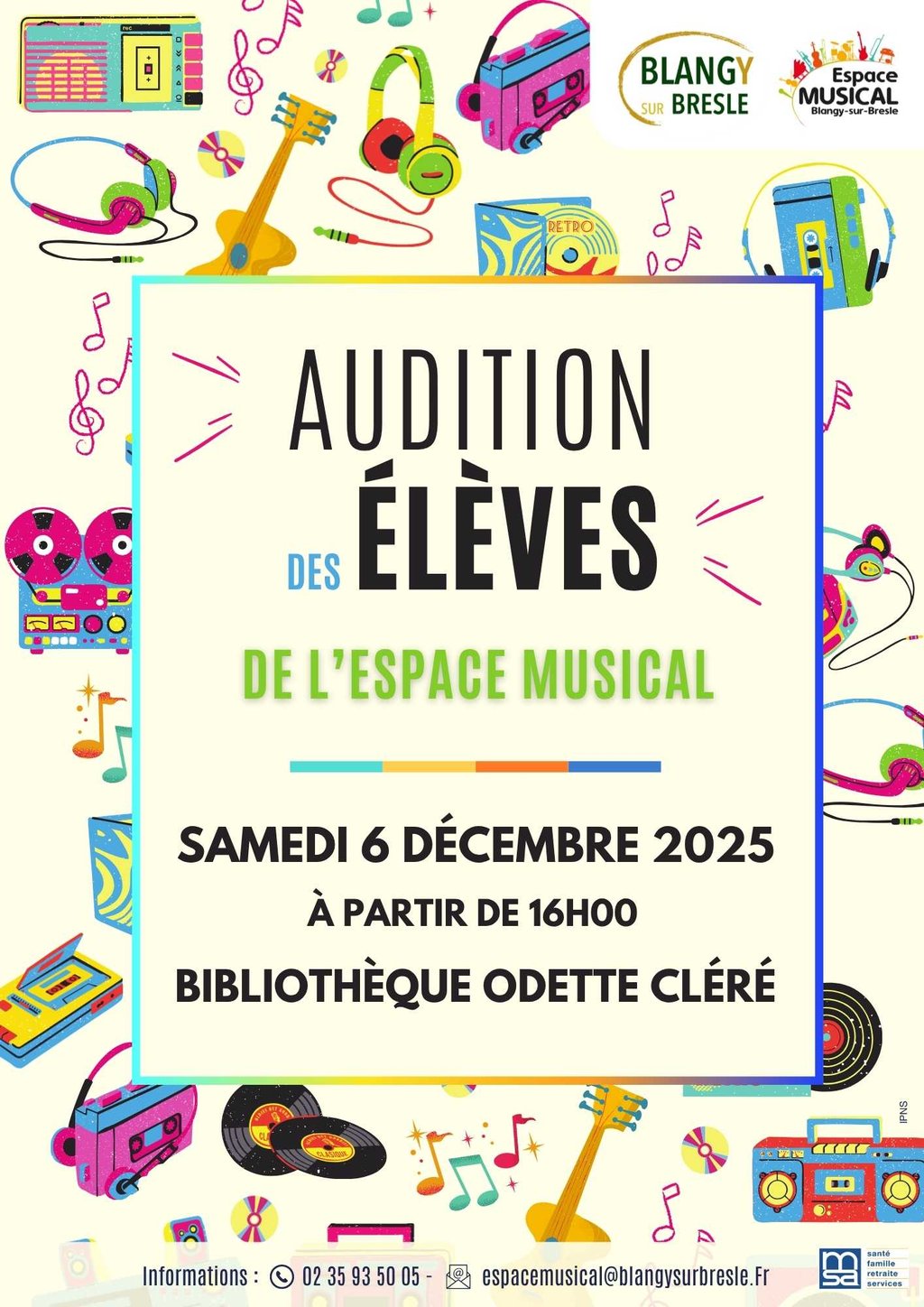 Audition des élèves de l'espace musical
