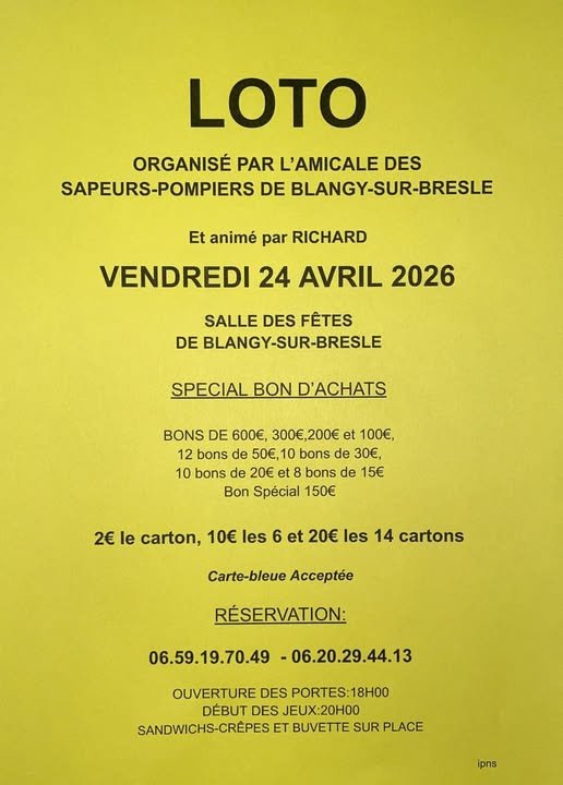 Loto des pompiers